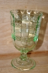+MBA #13-072A     "2003 Martha Stewart Set Of 5 Antique Green Glass Goblets"