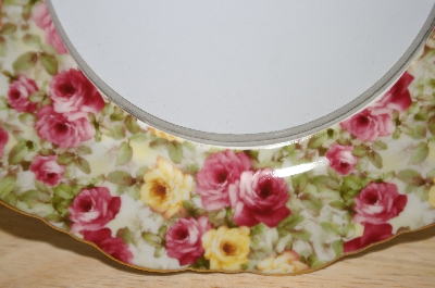 +MBA #13-022    "Set Of 2 English Garden Porcelain Saucer Picture Frame