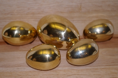+MBA #13-212  1990's Set Of 5 Brass Eggs
