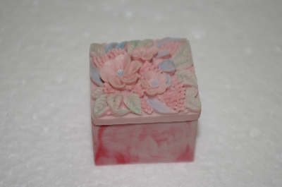 +Soap Stone Hand Carved Floral Mini Box