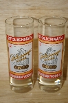 +Set Of 2 "Stolichnaya" Russian Vodka Tall Shot Glasses