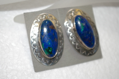 +MBA #16-171  Beautiful Hand Made Sterling Chrysocolla Earrings