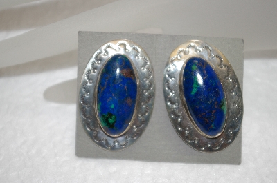 +MBA #16-171  Beautiful Hand Made Sterling Chrysocolla Earrings