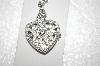 +MBA #16-688  Signature Club Heart Shaped Crystal Locket Watch With 28" Chain
