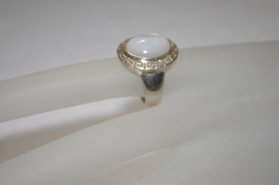 +MBA #16-138  Artist Signed Mother Of Pearl Sterling Ring
