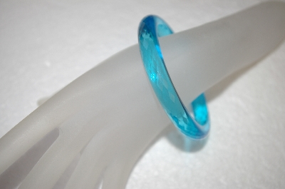 +MBA #17-223A  Rare Turquoise Blue Glass Bangle Bracelet
