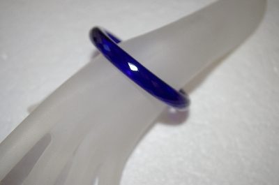 +MBA #17-230  Rare Dark Blue Glass Bangle Bracelet