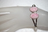 +MBA #17-055  Pink Gemstone Hinged Bracelet