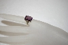 +MBA #17-694  Square Cut Amethyst  & Marcasite Sterling Ring
