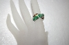 +MBA #17-257 Sterling Emerald Cross Over Ring