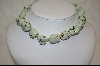 +MBA #PGH  "Pale Green Dyed African Howlite Nugget Necklace