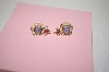 +MBA #17-629  14K Venetian Glass Cameo & Ruby Earrings