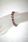 +MBA #17-384  Lavender Crystal Flower Bracelet