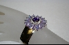 +  Charles Winston Lavender CZ Flower Cuff Bracelet