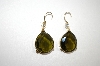 +MBA #18-415  Monet Green Glass Earrings