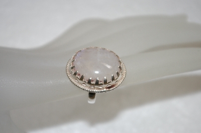 +MBA #19-364  Sterling Oval Cut Moonstone Ring