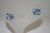 +MBA #20-380  Blue Crystal Butterfly Earrings