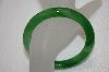 +MBA #20-092  Another Dark Green Mixed Glass Bangle Bracelet