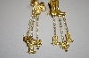 +MBA #20-136  Clear Crystal Saddle & Boots Dangle Earrings