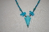 +MBA #20-119  Hand Strung Blue Turquoise & Hemalyke Necklace
