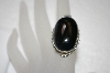 +MBA #20-820  Large Oval Sterling Black Onyx Ring
