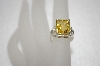 +MBA #20-029  Square Cut Sterling Citrine Ring