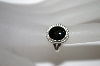 +MBA #21-689  Small Black Onyx Oval Sterling Ring