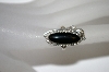 +MBA #21-644  Artist Signed "SN" Small Fancy Sterling Black Onyx Ring