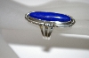 +MBA #21-642  Artist Signed "LN" Dark Blue Lapis Sterling Ring