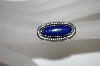 +MBA #21-665  Artist Signed "B" Small Blue Lapis Sterling Ring