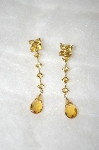 + MBA #21-303  14K Yellow Gold Citrine Dangle Earrings