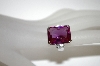 +MBA #21-144  Charles Winston Created Purple Sapphire & Clear Cz Ring