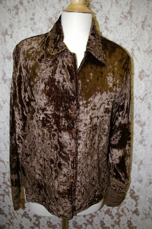 +MBA #16-032   "Coldwater Creek Ribbion DTL Velvet Shirt Jacket