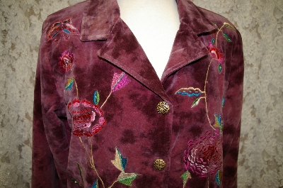+MBA #16-041   "Indigo Moon Ombre Print Purple Velvet Jacket