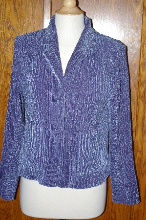 +MBA #23-488  "Designer Rhonda Stark Blue Crushed Velvet Cardigan