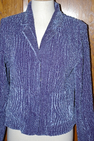 +MBA #23-488  "Designer Rhonda Stark Blue Crushed Velvet Cardigan