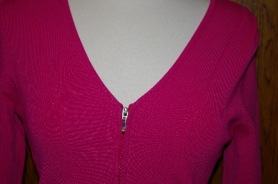 +MBA #23-450  "Designer "Belldini" Bright Pink Zip Front Sweater