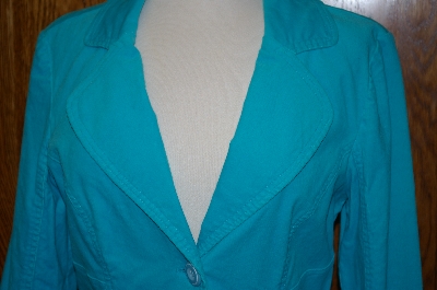 +MBA #23-462   "Designer "New Fall" Turquoise Blue Corduroy Jacket