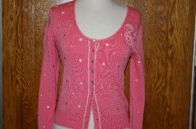 +MBA #23-448  "Designer Peck & Peck Collection Peach Embroidered Sweater