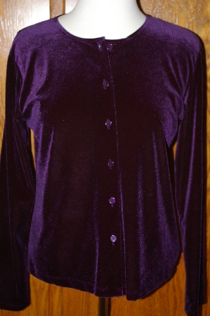 +MBA #24-348   "Impressions Life Style Purple Velvet Caridgan