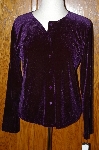 +MBA #24-348   "Impressions Life Style Purple Velvet Caridgan