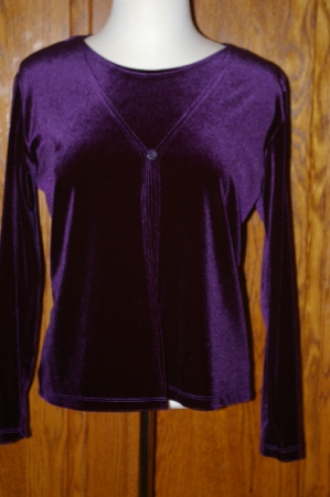 +MBA #24-344 "Impressions Lifestyle Dark Purple Cardigan With Built In Shell