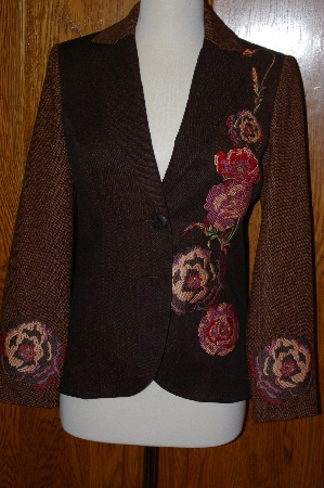+MBA #23-457  "Debbie Shuchat Embroidered Tweed & Brocade Jacket