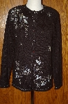 +MBA #24-363  "Stitches In Time Hand Embelished Black Sweater