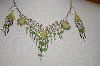 +MBA #24-023  Peruvian Green Serpentine Necklace & Matching Earrings