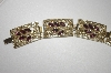 +MBA #24-400  "Gold Plated Purple & Clear Crystal Bracelet