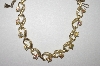 +MBA #24-457   Gold Tone AB Crystal Necklace