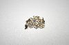 +MBA #21-458   Pair Of Leaf Style AB Crystal Pins