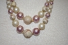 +MBA #S4-098  "Made In Japan Shades Of Lavender 2 Row Necklace