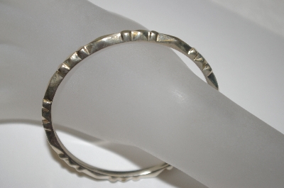 +MBA #S4-209  Vintage Heavy Silver Bangle Bracelet